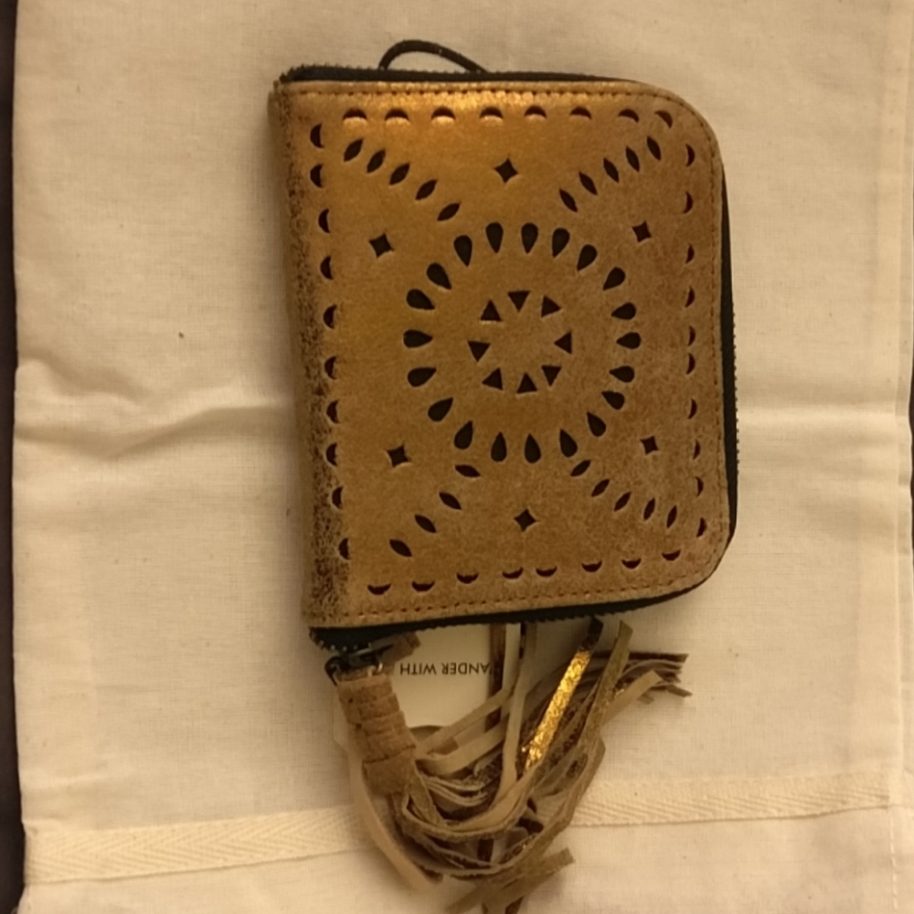 Cleobella bronze small Mexicana zip wallet